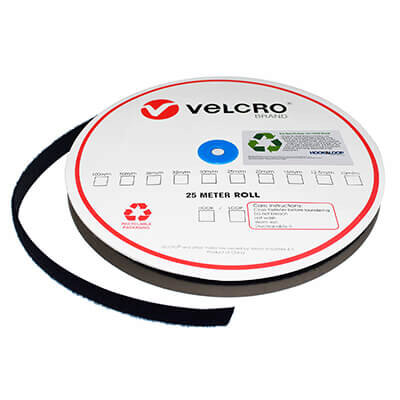 Image of 20mm VELCRO Brand ECO Recycled Content Sew-on LOOP 03P - Black