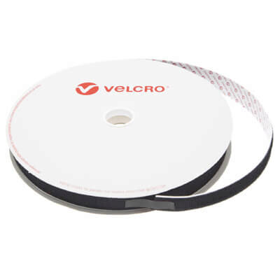 Image of 20mm x 25m PS15 Flame Retardant Self Adhesive Black VELCRO Brand HOOK