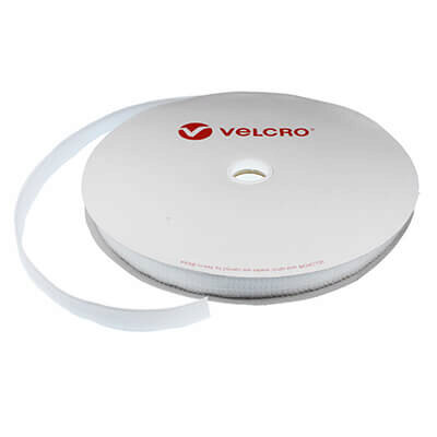 Image of VELCRO Brand 20mm White Snag Free Sew-on OMNI-TAPE 25m