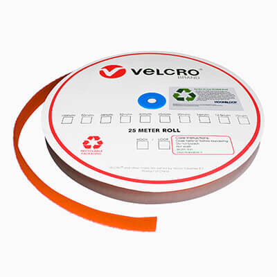 Image of 20mm VELCRO Brand ECO Recycled Content Sew-on LOOP 03P - Orange