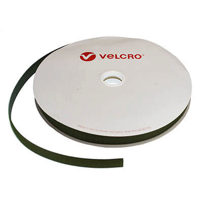 Image of 20mm VELCRO Brand Olive Green Sew On Hook Tape 25m