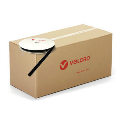 Image of VELCRO Brand 20mm Self Adhesive Black HOOK - 42 Rolls
