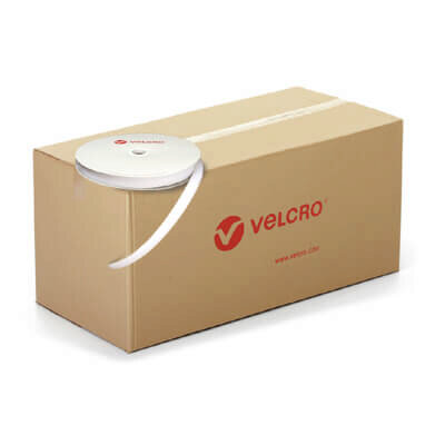 Image of VELCRO Brand 20mm Self Adhesive White HOOK - 42 Rolls