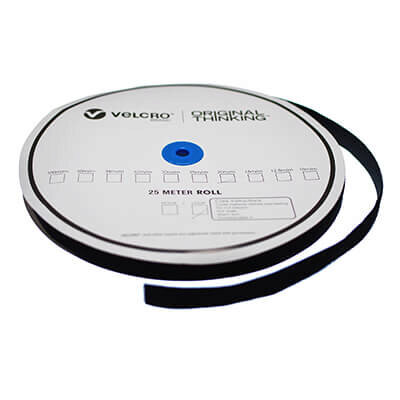 Image of 20mm VELCRO Brand Un-Napped ECO Sew-on Loop 25m Black