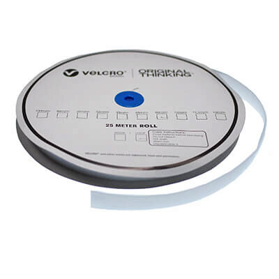 Image of 20mm VELCRO Brand Un-Napped ECO Sew-on Loop 25m White