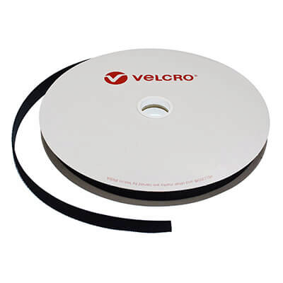 Image of VELCRO Brand Flame Retardant Sew-on 20mm x 25m Black HOOK