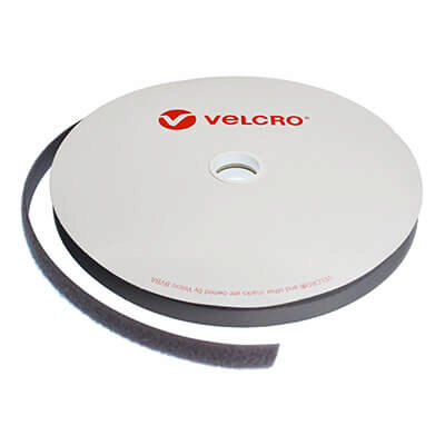 Image of VELCRO Brand Flame Retardant Sew-on 20mm x 25m Grey LOOP