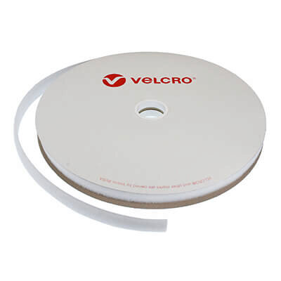Image of VELCRO Brand Flame Retardant Sew-on 20mm x 25m White LOOP