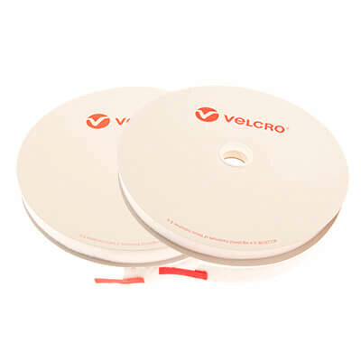 Image of VELCRO Brand 20mm White Self Adhesive Hook & Loop 25m Rolls