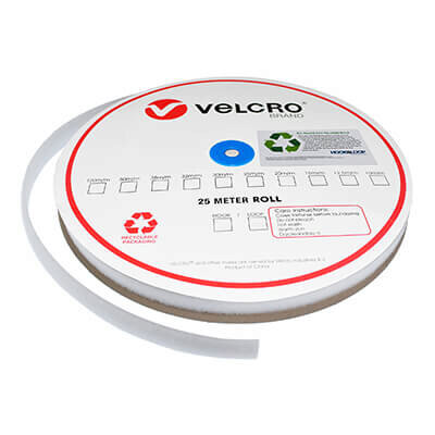 Image of 20mm VELCRO Brand ECO Recycled Content Sew-on LOOP 03P - White