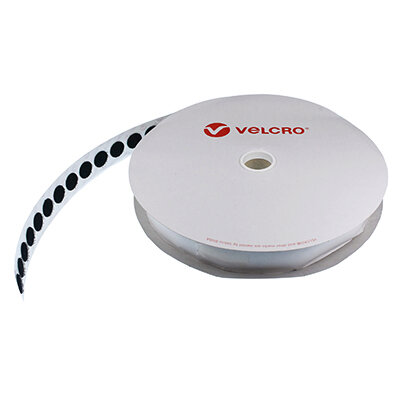 Image of 22mm VELCRO Brand Self Adhesive Coins Black - HOOK
