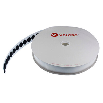 Image of 22mm VELCRO Brand Self Adhesive Coins Black - LOOP