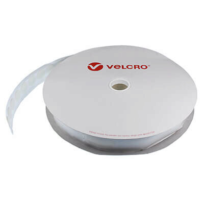 Image of 22mm VELCRO Brand Self Adhesive Coins White - HOOK
