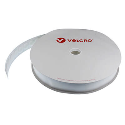 Image of 22mm VELCRO Brand Self Adhesive Coins White - LOOP