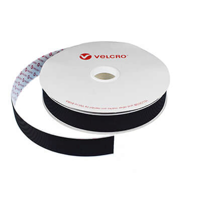Image of 20mm VELCRO Brand PS30 HTH830 Black Extra Thin Stick On HOOK