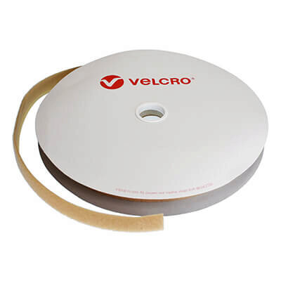 Image of 25mm VELCRO Brand Beige Sew On Loop Tape 25m