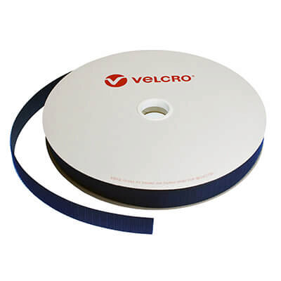 Image of 25mm VELCRO Brand Navy Blue Sew On Hook Tape 25m