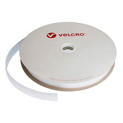 Image of 25mm Wide VELCRO Brand PC28 Weldable HOOK 25m Roll - White