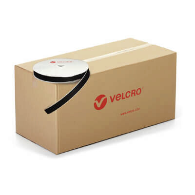 Image of VELCRO Brand 25mm Self Adhesive Black HOOK - 36 Rolls