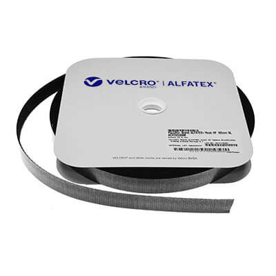 Image of 25mm Iron-on VELCRO Brand Alfatex HOOK 25m Roll - Black