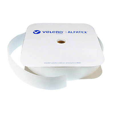 50mm Snag Free Sew-On VELCRO Brand OMNI-TAPE 25m Roll in White