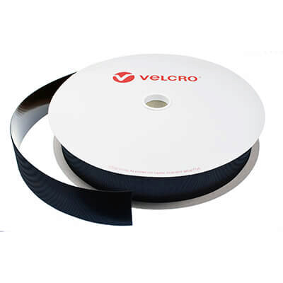 Image of 50mm HTH805 Sew-on Low Profile Plastic Hook 50m Roll - Black