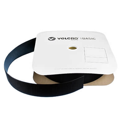 VELCRO Brand Basic 50mm Black Sew-On HOOK 25m Roll