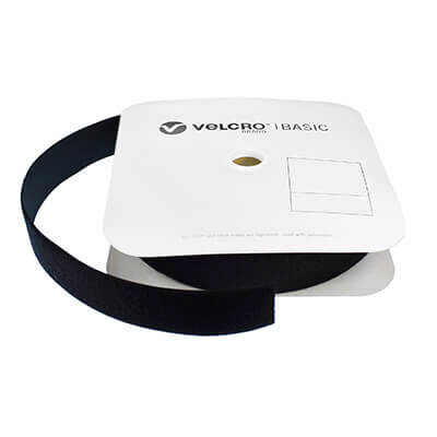 VELCRO Brand Basic 50mm Black Sew-On LOOP 25m Roll