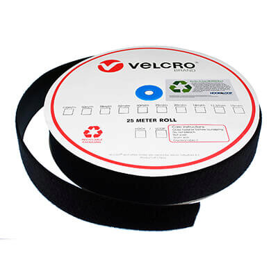Image of 50mm VELCRO Brand ECO Recycled Content Sew-on LOOP 03P - Black
