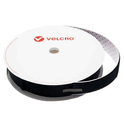 Image of 50mm x 25m PS15 Flame Retardant Self Adhesive Black VELCRO Brand LOOP