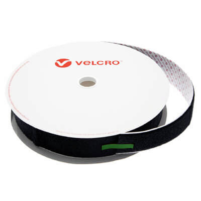 Image of 50mm VELCRO Brand Black PS18 Acrylic Self Adhesive - Loop 25m Roll