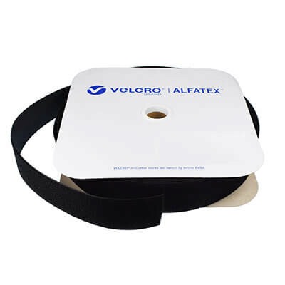 Image of VELCRO Brand 50mm Black Snag Free Sew-on OMNI-TAPE 25m