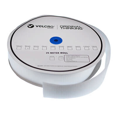 Image of 50mm VELCRO Brand Un-Napped ECO Sew-on Loop 25m White
