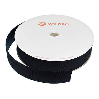 Image of VELCRO Brand Flame Retardant Sew-on 50mm x 25m Black HOOK