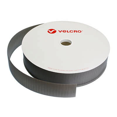 Image of VELCRO Brand Flame Retardant Sew-on 50mm x 25m Grey HOOK