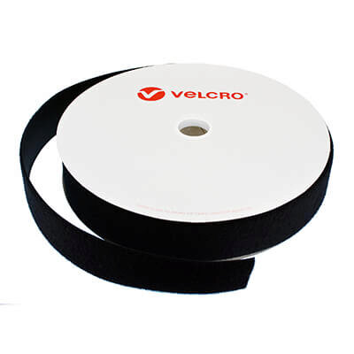 Image of VELCRO Brand Flame Retardant Sew-on 50mm x 25m Black LOOP