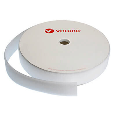 Image of VELCRO Brand Flame Retardant Sew-on 50mm x 25m White LOOP