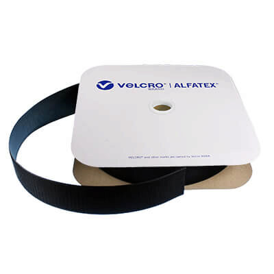 Image of 50mm Iron-on VELCRO Brand Alfatex HOOK 25m Roll - Black
