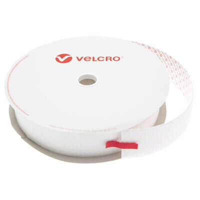 Image of 50mm VELCRO Brand White PS14 Self Adhesive - Hook 25m Roll