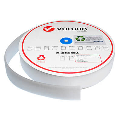 Image of 50mm VELCRO Brand ECO Recycled Content Sew-on LOOP 03P - White