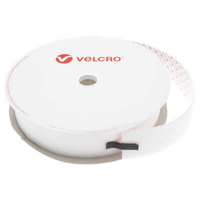 Image of 50mm x 25m PS15 Flame Retardant Self Adhesive White VELCRO Brand HOOK