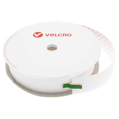 Image of 50mm VELCRO Brand White PS18 Acrylic Self Adhesive - Hook 25m Roll