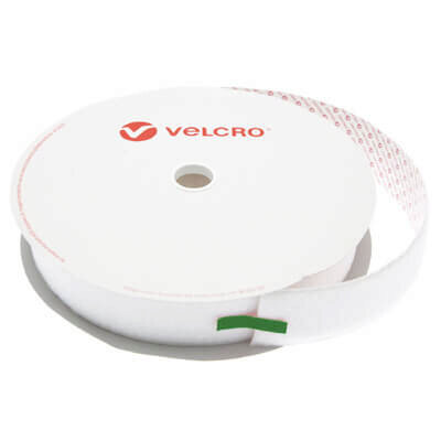 Image of 50mm VELCRO Brand White PS18 Acrylic Self Adhesive - Loop 25m Roll