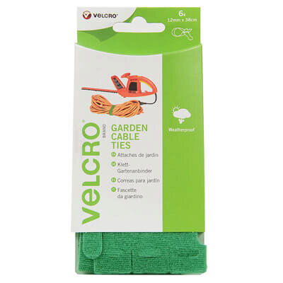 Image of VELCRO Brand Reusable Garden Cable Ties 12mm x 380mm x 6