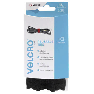 Image of VELCRO Brand Cable Manager Back to Back Ties x 15