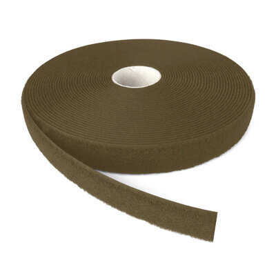 Image of 25mm VELCRO Brand ALFATEX Army Green Sew On LOOP Tape 25m