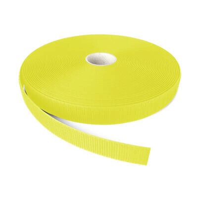Image of 25mm VELCRO Brand ALFATEX Fluo Yellow Sew On HOOK Tape 25m