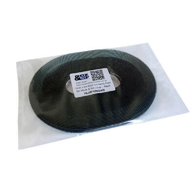 Image of VELCRO Brand 5m x 10mm Stick On Black Hook and Loop