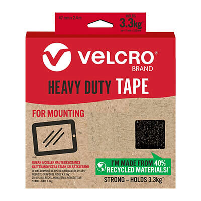 VELCRO Brand ECO Heavy Duty Tape 47mm x 2.4m Black