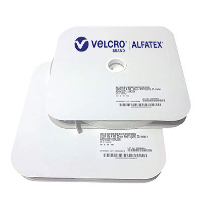 Image of Alfatex Brand 20mm White Self Adhesive Hook & Loop 25m Rolls